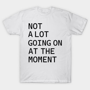 NOT A LOT GOING ON AT THE MOMENT T-Shirt